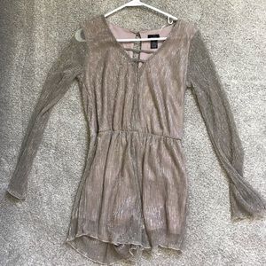 Shimmery Tan Romper